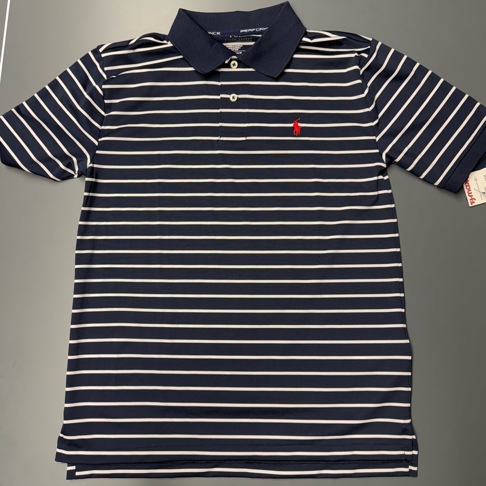 Polo by Ralph Lauren Boy’s Navy and White Striped Polo